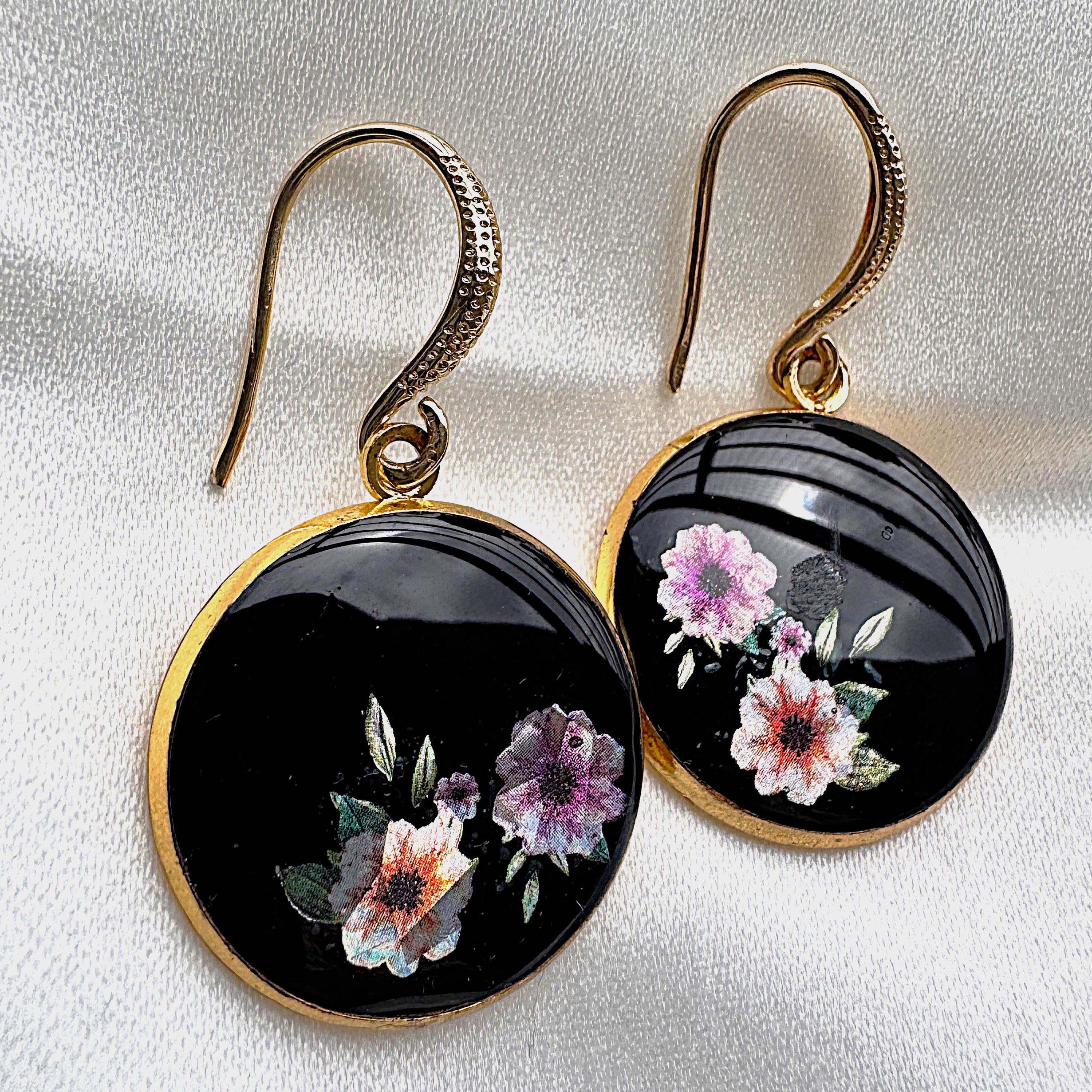 midnight-bloom ear rings
