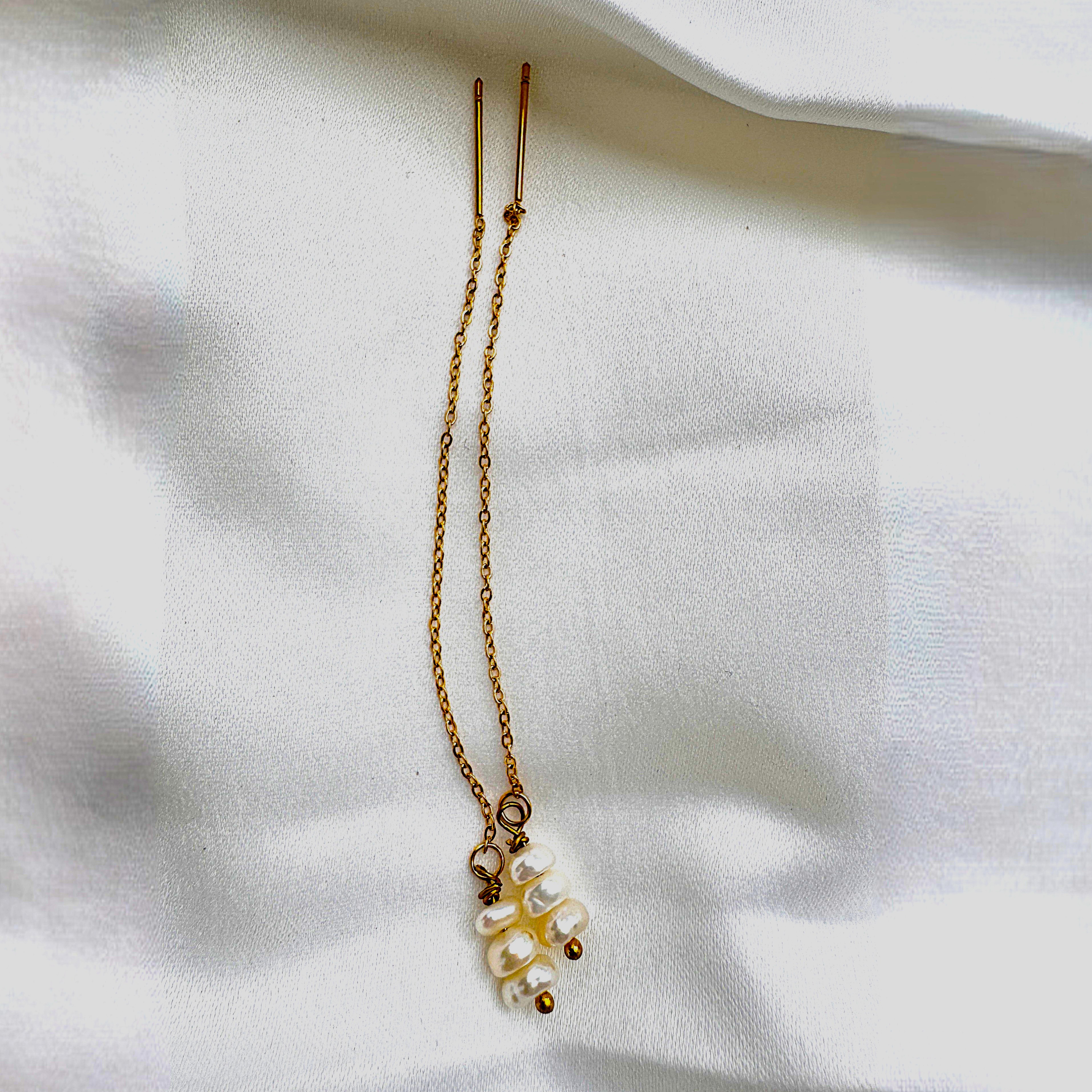 pearl-stack ear rings