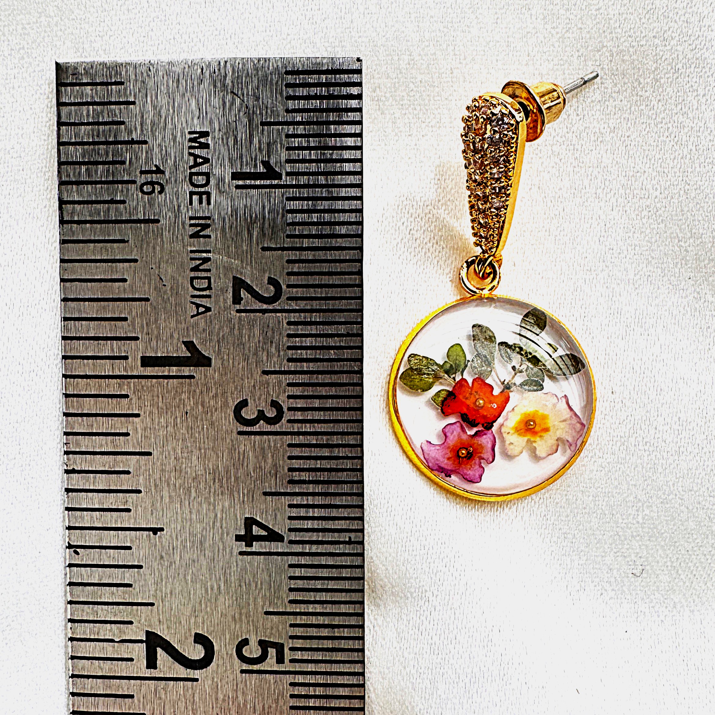 trio-bloom ear rings